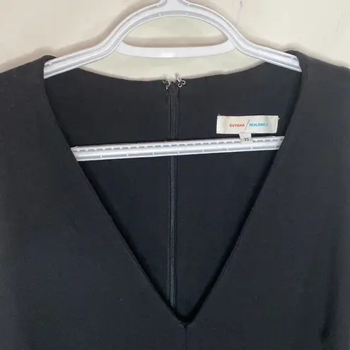 Cuyana for Real Simple v neck pocketed casual little black dress size XS
