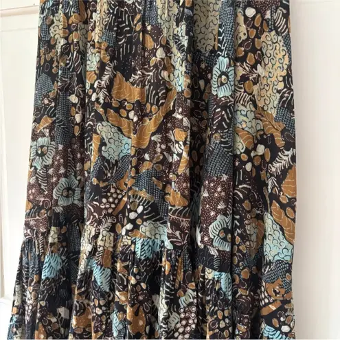 Ulla Johnson Cari Coverup Batik Size Small Maxi Dress Tassel Shoulder Ties Beach