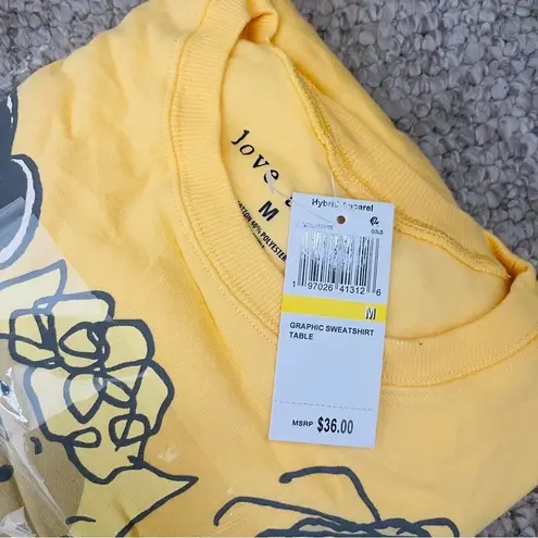 Hybrid Apparel Snoopy Peanuts and his friends yellow sweatshirt SZ M