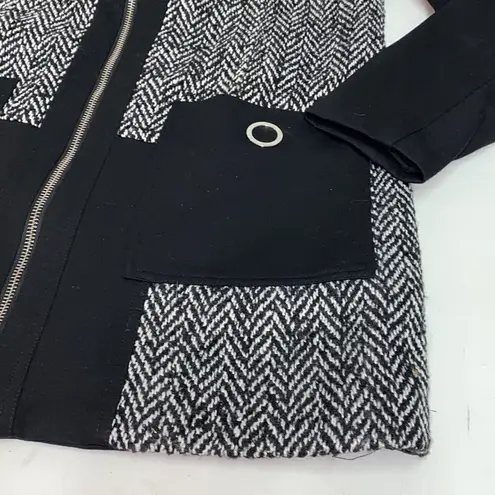 Jolibel Black and Blocked tweed Duster coat size 8 Black