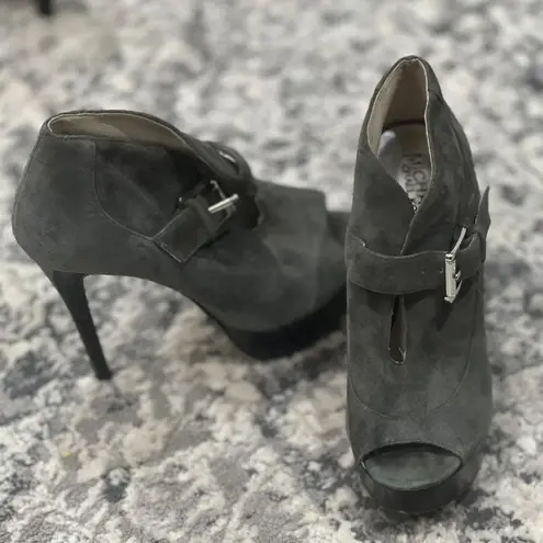 Michael Kors Suede Open Toe Bootie