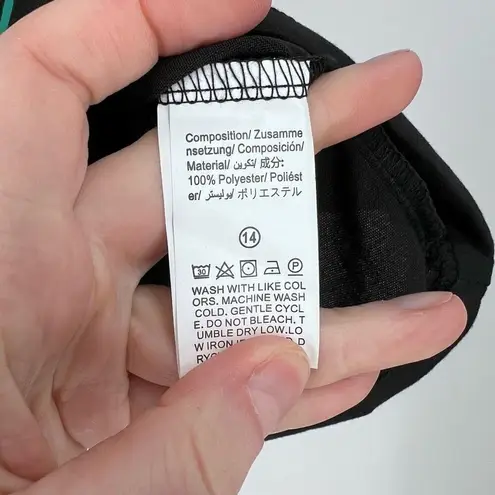 Romwe NWT  Black SS Creepy Girl Dolls Halloween Shirt Top Doppelganger‎ Medium