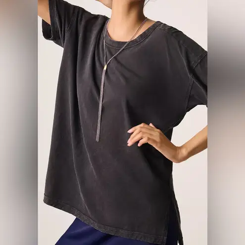 Pilcro Anthropologie Perfect Oversized T-Shirt Carbon Grey Black Size XS Boho