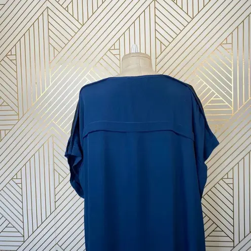 See By Chloe Blue Color Block Dolman Sleeve Dress