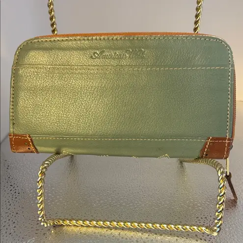 American West Brown and Green Floral Wallet