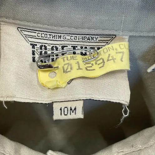 Vintage Together Clothing Co Womens 10M Dress 1980s Cotton Safari Khaki Belt Tan Size 10