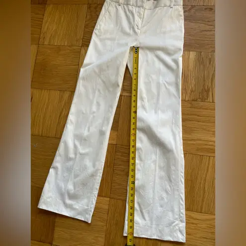 CELINE NWOT Phoebe Philo White Cotton Straight Leg Pants, Sz 34