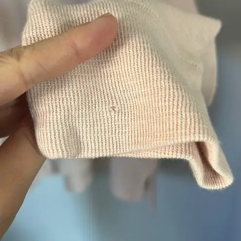 Le AL.X organic cotton crew neck top drop shoulder size XL pink pullover knit