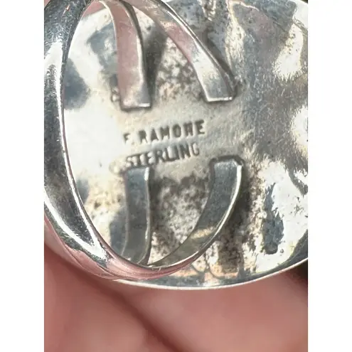 Frank Ramone Navajo Sterling Silver Mother Of Ring Size 5 Signed F Ramone White