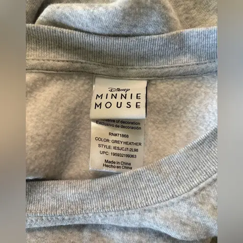 Disney  Ladies Character Minnie MouseSweatshirt with Chenille Patch size M thumbnail 6