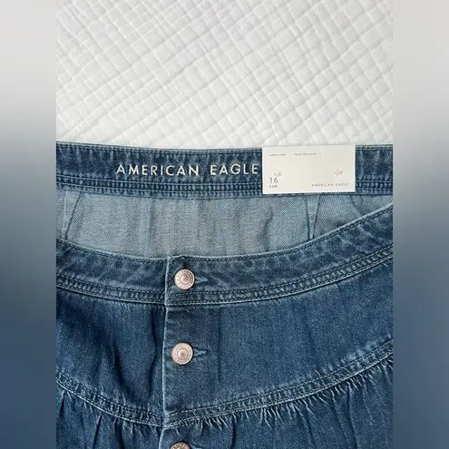 American Eagle *NWT*  Super Hi-Rise denim button up skirt -Size 16 (33 waist)