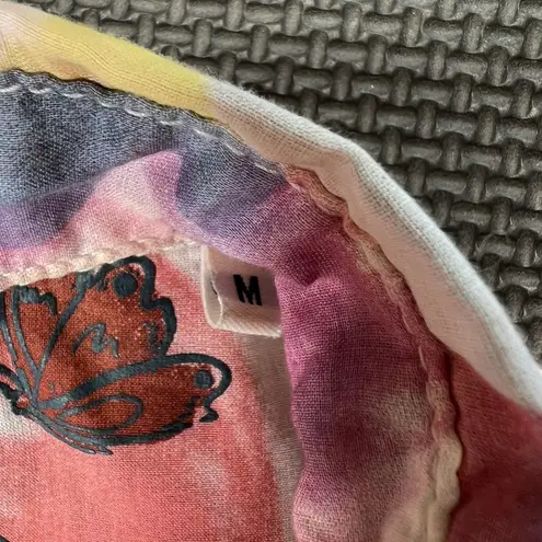 Desigual Embroidered Floral Long Sleeve Roll Tab Shirt Medium Western Rockabilly