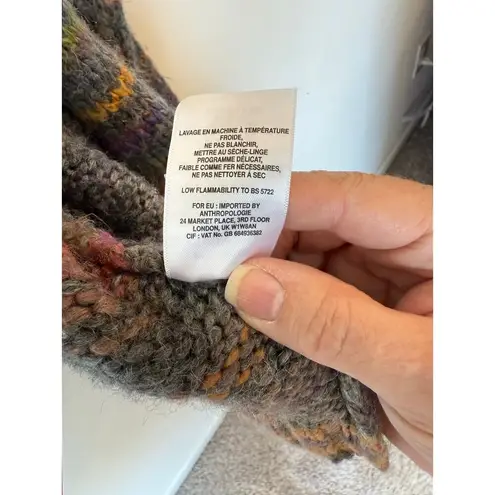 t.la Long Sleeve Open Front Oversized Cardigan Sweater Rainbow Women's Size XL Gray