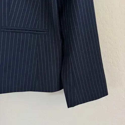 NWT Cupcakes & Cashmere Night Sky Dark Blue Navy Pinstripe Pocket Blazer Size M Size M