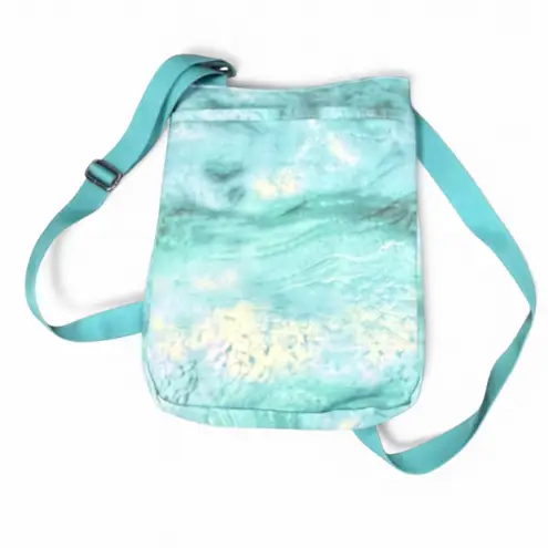 KAVU For Keeps Bag Vinyl Lining Adjustable Crossbody Strap Ocean Storm Colorway