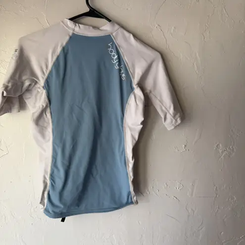 Body Glove Aura UV Shirt Large Blue White UPF 50 Sun Protection Swim Rash Guard