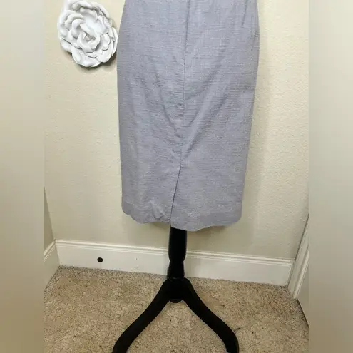 J.Crew NTM: Lightweight Textured Light Gray Pencil Skirt Size 12