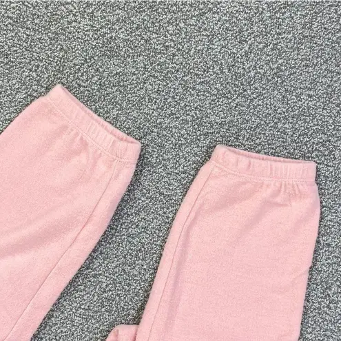 Wildfox  Sketchy Heart Knox Sweater Knit Jogger Pants Pink XS Elastic Waist