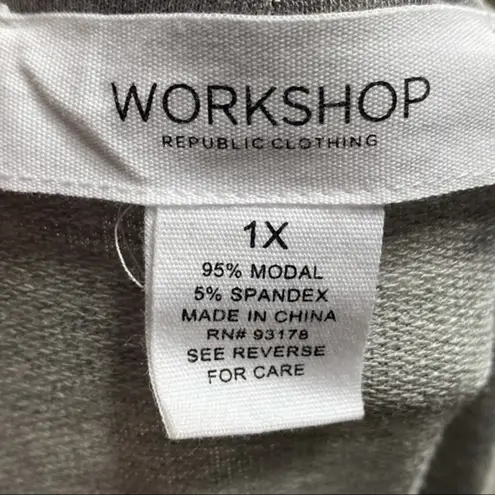 Workshop Republic Clothing Grey Camouflage Sweatshirt Women’s Size 1X