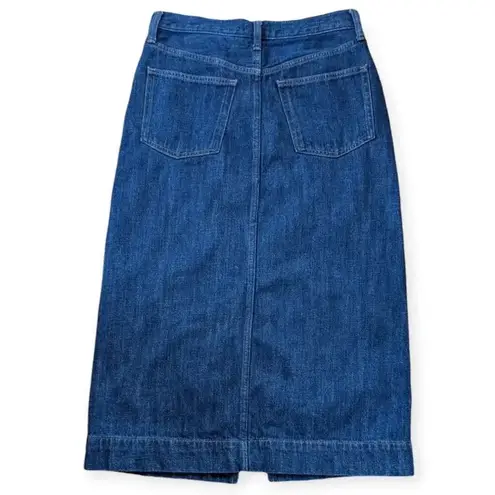 J.Crew  Denim Midi Skirt High Rise Jean Skirt Trendy Size 28