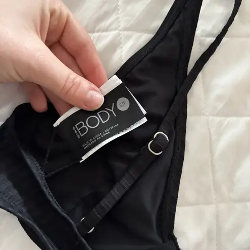 NWT Cotton on Body Womens Size Small Black Bathing Suit Bikini Top Beach Pool