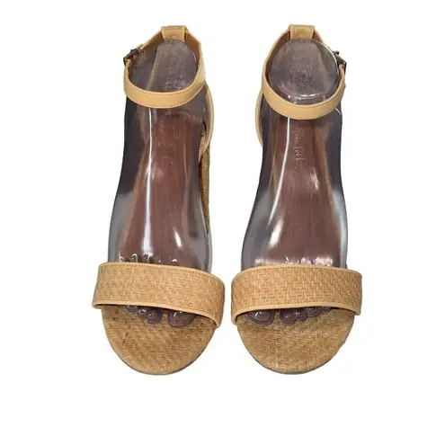 J. McLaughlin MADISON Raffia Heels Women’s Size 9 Tan Beige Open Toe Ankle Strap