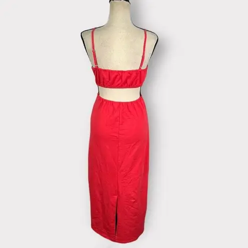 Walter Baker Red Rivka Cutout Midi Dress Women's Size Small NWT