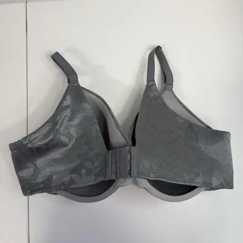 Cacique 40DD Invisible Lace Backsmoother Lightly Lined Full Coverage Bra Gray - Image 6