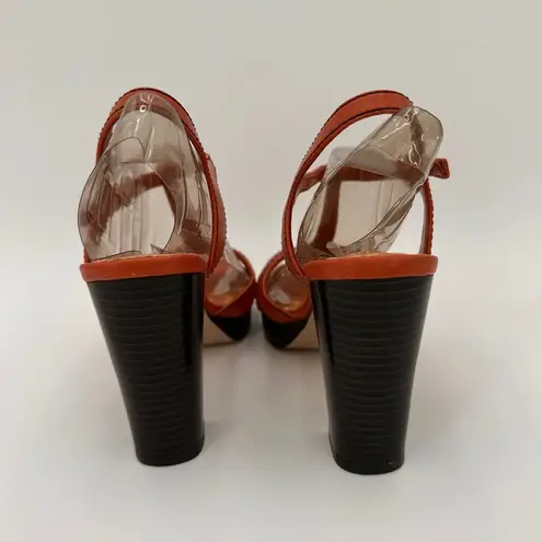 American Eagle  Coral Strappy Sandal Heels New with tags Size 6.5