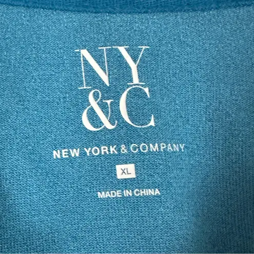 New York & Company Y2K Blue Velour Zip