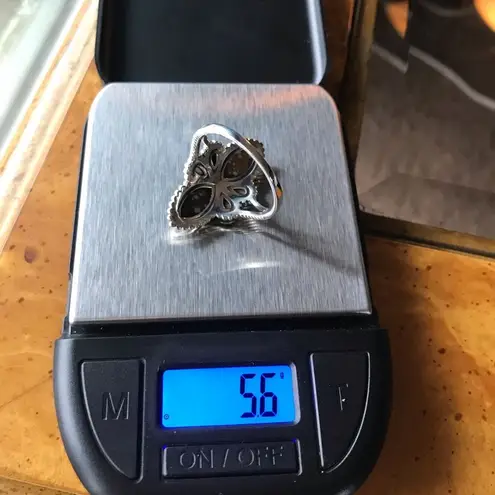 Natural White Buffalo Blue Turquoise Sterling Silver Ring Size 10