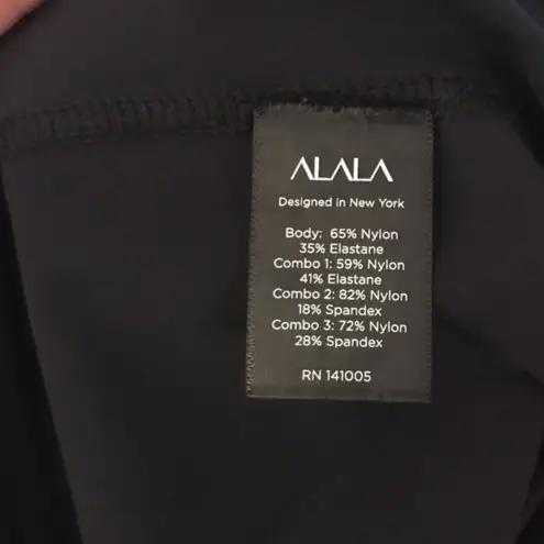 Alala BLACK WHITE YELLOW DETAIL MESH REEF TIGHT LEGGING PANTS XS