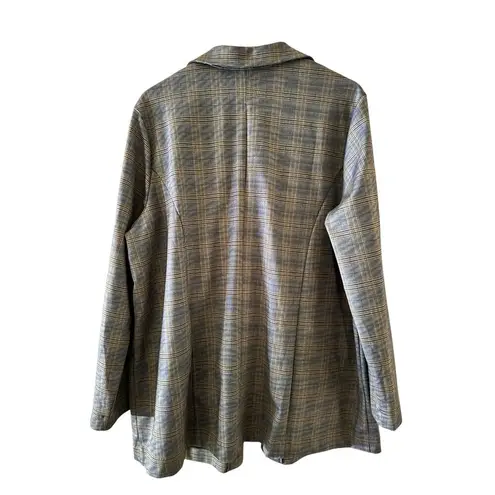 Liverpool Plaid Boyfriend Women’s Blazer Oversized Plus SZ 2X #2498