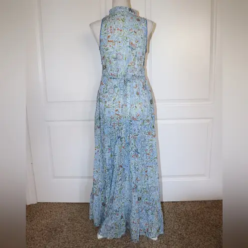 Poupette St. Barth Nana Maxi Dress in Blue Toulon Size Small