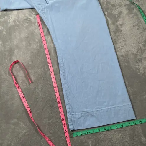 Maeve Pants Womens 34 Blue The Colette Wide Leg High Rise Stretchy Classic