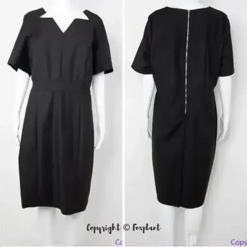 Eloquii New! Sheath Dress with Cut Out star Neckline exposed zipper, size 22