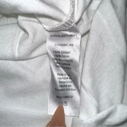 n:philanthropy NWT Lakes Cap Sleeve Distressed Trim White Bodysuit SMALL