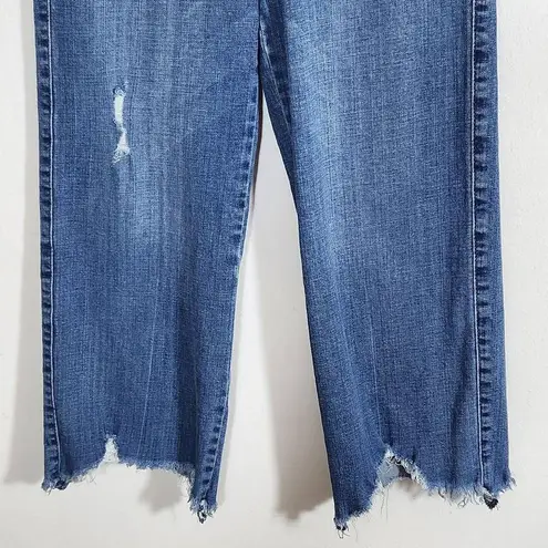 Cropped Distressed Denim Size 27 Ella Moss Wide Leg Cropped Jeans