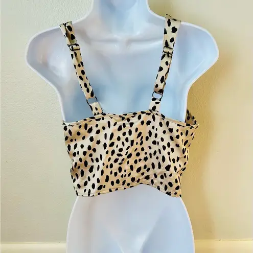 Sincerely Jules  Leopard Print Flowy Crop Top Size Medium