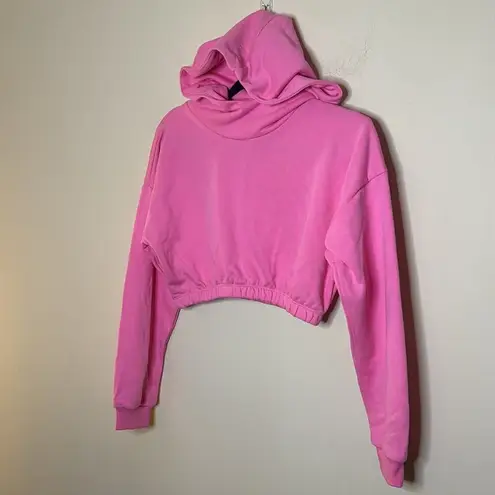 Naked Wardrobe Pink Stay Chilling Crop Sweatshirt Size S