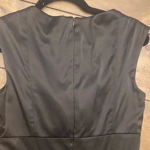B. Smart ‎ black sateen beaded waist midi dress size 4 cocktail dress thumbnail 8