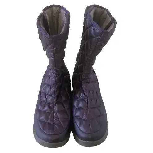 The North Face  thermoball button-up boot womens sz 9 purple quilted insulated