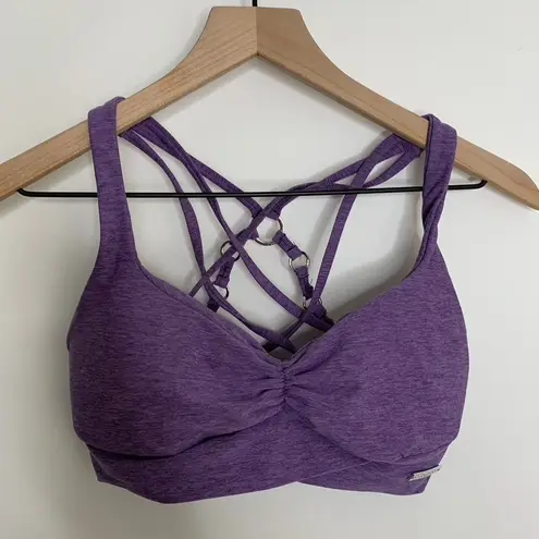 Bombshell sportswear Angel Sports Bra Violet Purple Womens Small