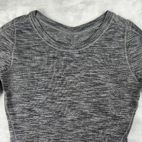 Lululemon 5 Mile Long Sleeve Heathered Black Top Women's Size 4 (?)