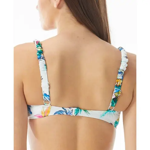 Sundazed Floral Bikini Swim Top Shirred
