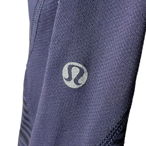 Lululemon  Athletica Leggings Purple Soul Cycle Cropped Capri Skull Women Size 6