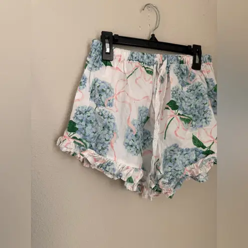 8 Oak Lane Floral 2 Piece Pajama Set, Size XS/S Blue