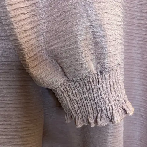 SheIn Romantic Blush 2 XL Ribbed Cowl Neck Blouse Chic Whimsical Holiday Festive
