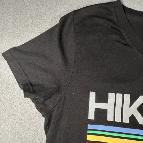 Merrell T-shirt Womens Lrg Hike On Black Short Sleeve V Neck Outdoors Athleisure