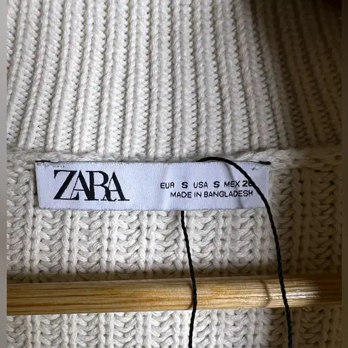 ZARA  Striped Cream Women's Sweater in size Small
